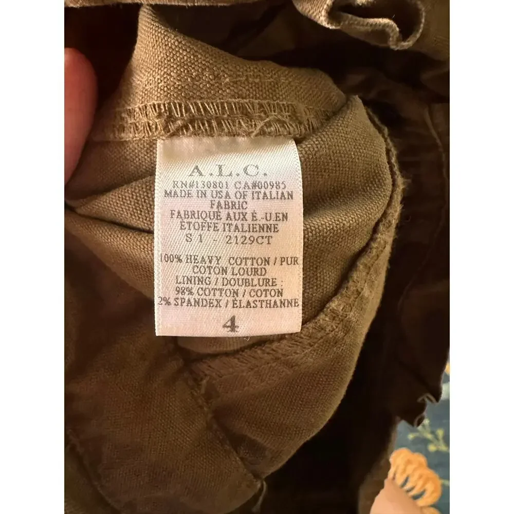 A.L.C. Cargo Paperbag Tapered Pants Size 4 *Missing Belt*